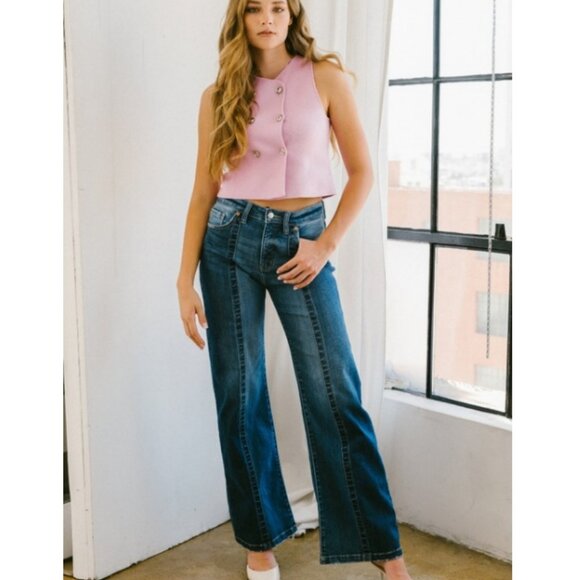 49222 Wide Leg Outseam Jeans - Picture 1 of 6